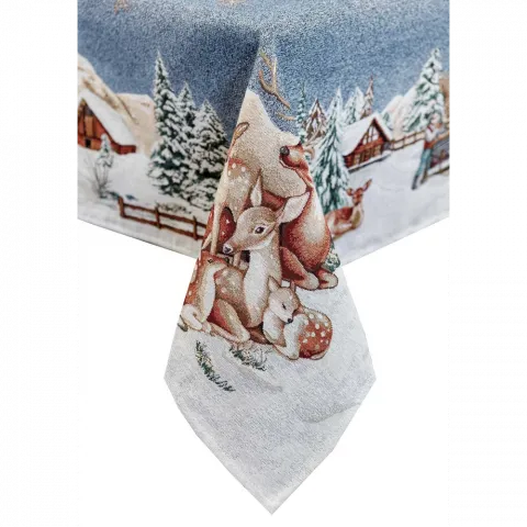 Скатертина Прованс 135х240 см гобеленова Блакитне сяйво