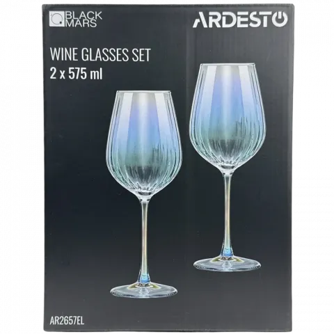 Набір келихів д/вина Ardesto 575мл 2шт. прозор. AR2657EL