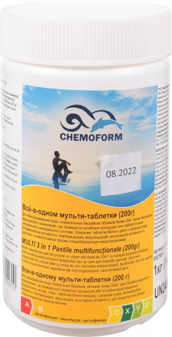 Засіб Мульті-таблетки Chemoform Все в одному 200 г тривалої дії 1 кг 507001