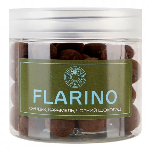 Цукерки Flarino 180 г Фундук у карам. покритий чорн. шок.