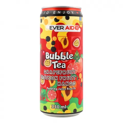 Напій б/алк. Ever Aid 0,33 л з/б Bubble Tea Grapefruit Passon Fruit Mango