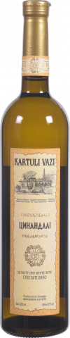 Вино Картулі Вазі Цинандалі 0,75 л сух. біле