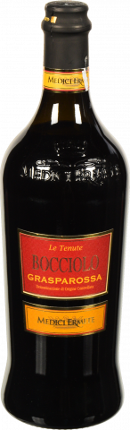 Вино ігристе Бочіоло Ламбруско Граспаросса Медічі 0,75 л сол. черв. 7,5