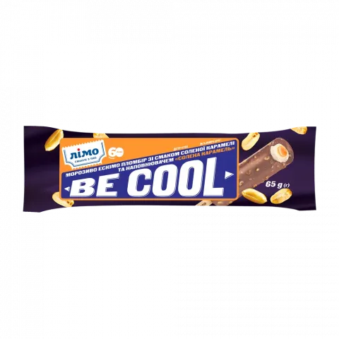 Морозиво Лімо 65 г ескімо Be Cool Солена карамель з арах.