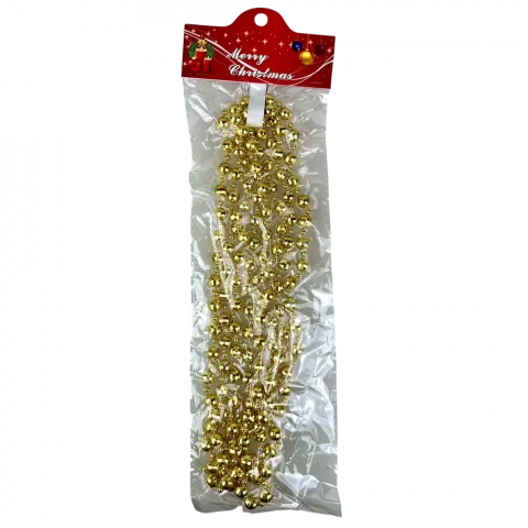 Намисто на ялинку 10мм2,7м золоте арт. XYA030-2.7M 9245 И047