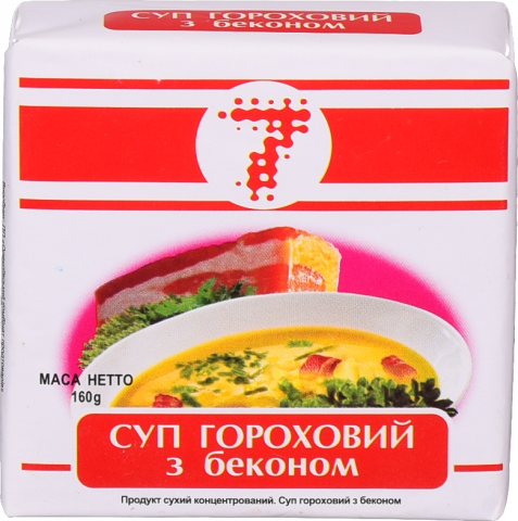 Суп Семерка 160 г Гороховий зі смаком бекону