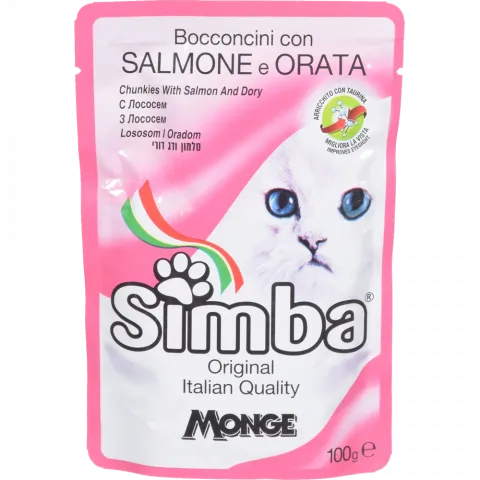 Корм д/котів Monge Simba 100 г лосось та дорі