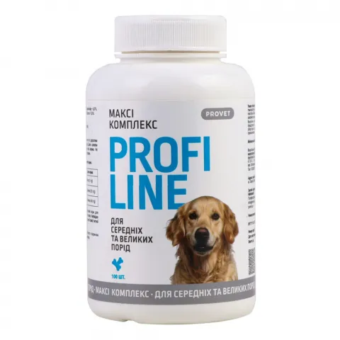 Вітаміни д/собак Provet PROFILINE МАКСІ 100 табл. комплекс