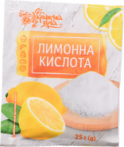 Лимонна кислота Українська зірка 25 г