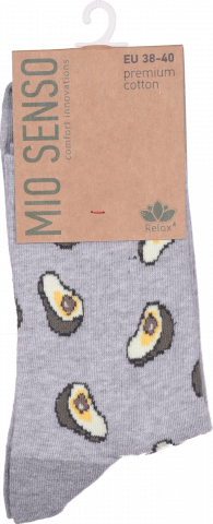 Шкарпетки жін. Міо Сенсо Авокадо C500R-303 світло-сірий р. 38-40