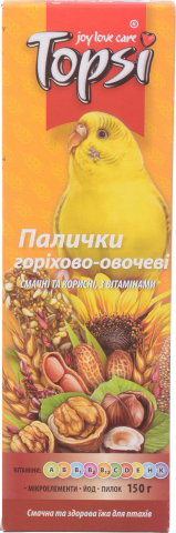 Корм д/гризунів Топсі 100 г Палички горіхово-овочеві