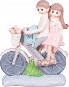 Сувенір-статуетка Дівчинка/хлопчик на велосипеді` 7081-K287 И754`