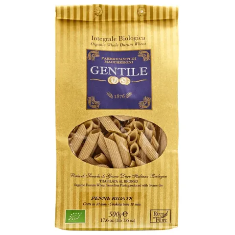 Макарони Gentile 500г Пене рігате біо / цільноз. (Італія)