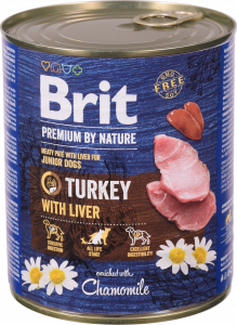 Корм д/собак Brit Premium by Nature 800 г з/б з індичкою та печінкою індички