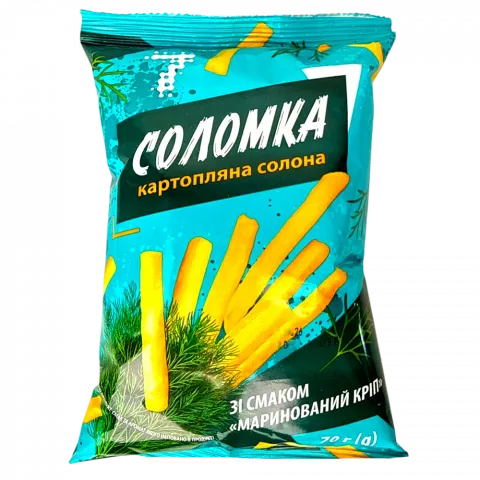Соломка картопляна 7` 70 г зі смаком Маринований кріп`