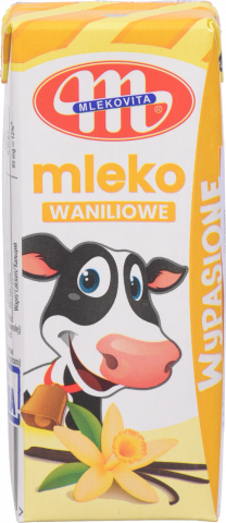 Молоко Mlekovita 200 мл з ванільним смаком (Польща)