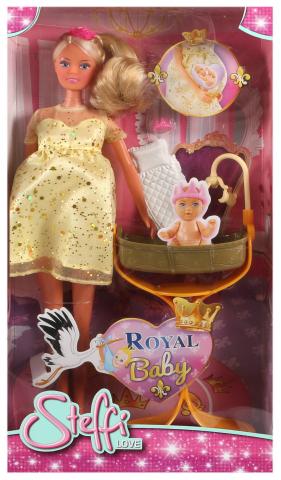 Іграшка Лялька Штеффі-вагітна з люлькою дкоролівського немовля 3+ 5737084