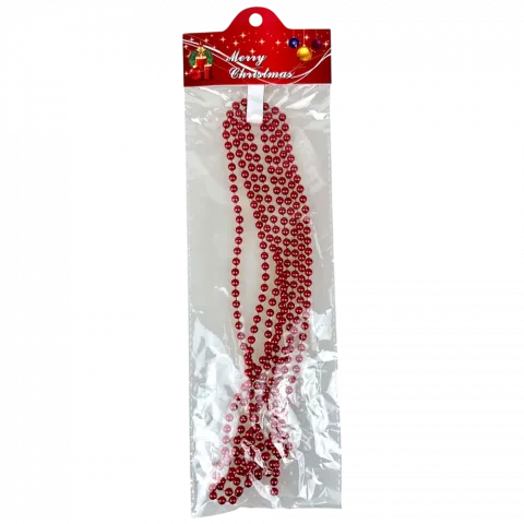 Намисто на ялинку 6мм2,7м червоне арт. XYA04-2.7M 9245 И747