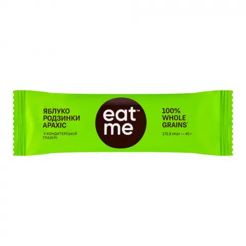 Батончик EatMe 30/40 г Родзинки/горіхи в чорному шоколаді