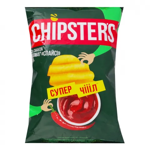 Чипси Chipster`s 95 г хвилясті Томат Спайсі