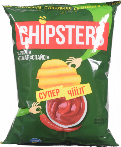 Чіпси хвилясті Chipster`s 110 г Томат Спайсі