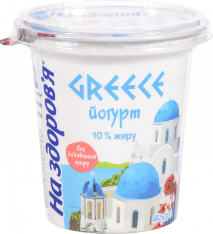 Йогурт На здоров`я 10 280 г Грецький