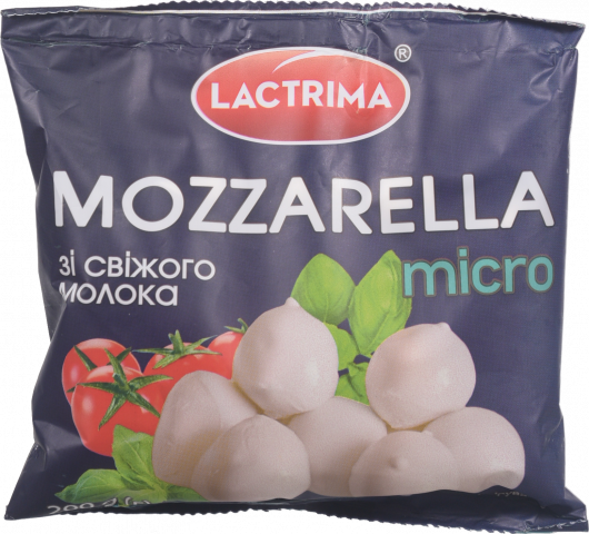 Сир Lactrima Моцарельні кульки 200 г мікро