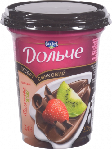 Десерт Дольче 300/350 г 3,4 Полуниця-ківі в шок. глазурі