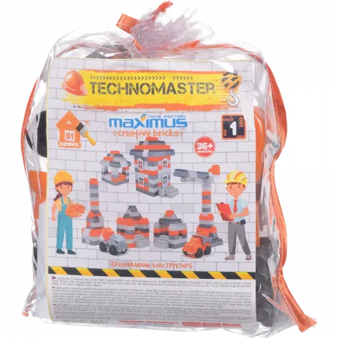 Конструктор Максимус ТехноМайстер 1 61 елем. будівельна техніка та блоки 5405