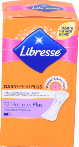 Прокладки щоден. Libresse 32 шт. Daily Fresh Plus Normal
