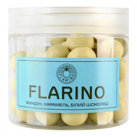 Цукерки Flarino 180 г Фундук у карам. покритий біл. шок.