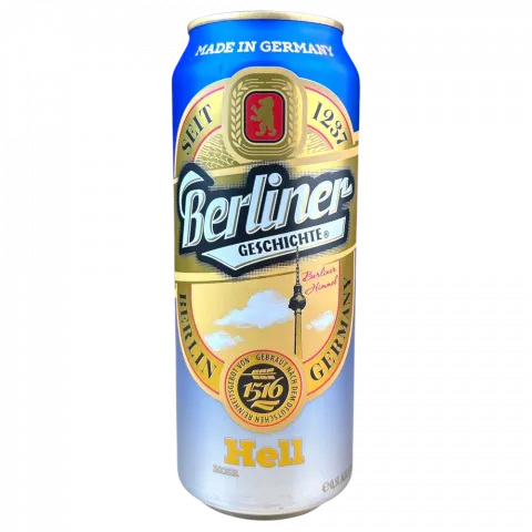 Пиво Berliner Geschichte 0,5л з/б Hell світ 4,1И493