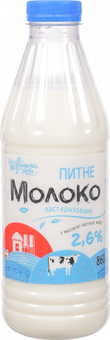 Молоко Українська Зірка 2,6 860 г бут. Українське