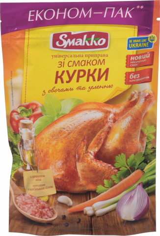 Приправа Smakko 160 г Універсальна зі смаком курки, овочами та зеленню