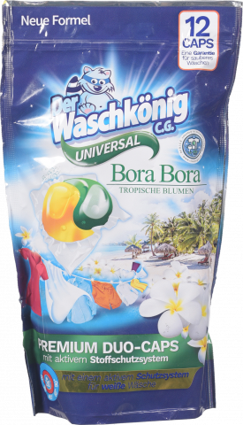 Гель д/прання Waschkonig Дуо-капсули 12 шт. Universal Bora Bora