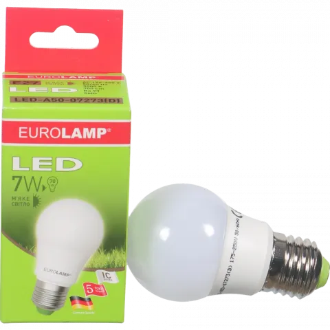 Лампа LED EuroLamp звичайна жовта 7 Вт Е27