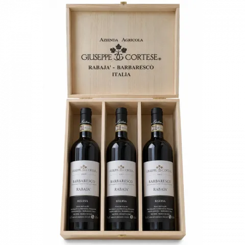 Набір Вино Giuseppe Cortese Barbaresco Riserva Rabaja DOCG (2008, 2011, 2013) 3х0,75 л кор.