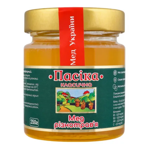Мед Пасіка 250 г скл. Різнотрав`я