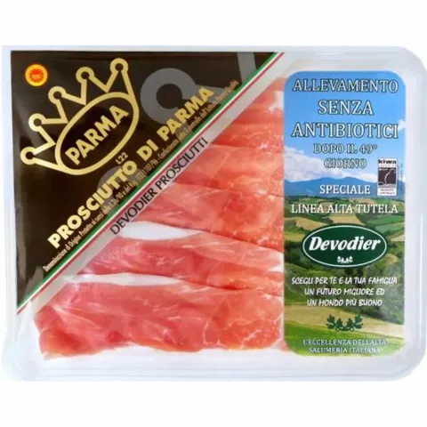 Прошуто DEVODIER Parma DOP 80г нарізка фас. И321 (Італія)