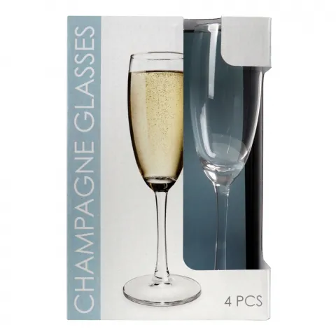 Набір келихів для шампанського, 4 шт., 180 мл CC7000300 И042 (КиН)
