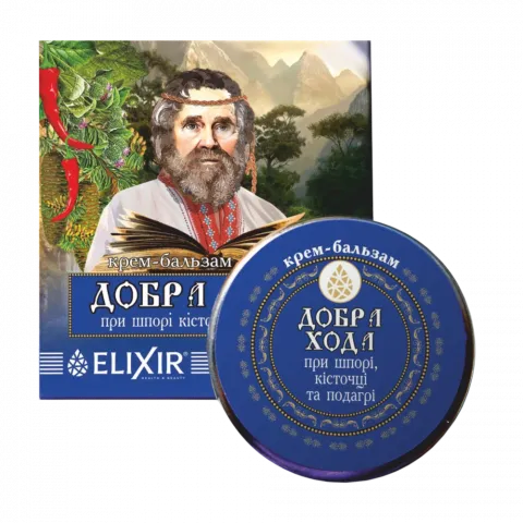 Крем-бальзам Еліксир Добра хода при шпорі, кісточці та подагрі 10 мл