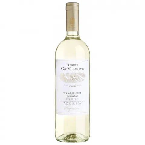 Вино Ca`Vescovo Traminer 0,75л сухе біле 12,5 (Італія)