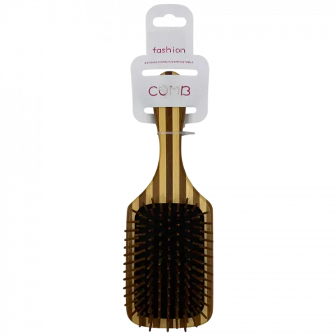 Щітка для волосся квадратна бамбук 24,5 см смужки арт. 3179-7 И794