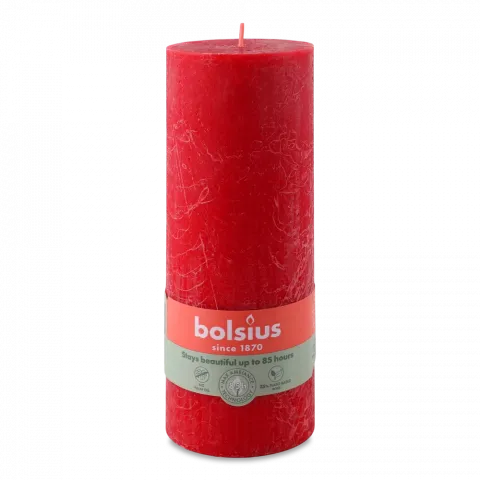 Свіча Bolsius 190/68 рустік Делікатний червоний, арт. 103668850341