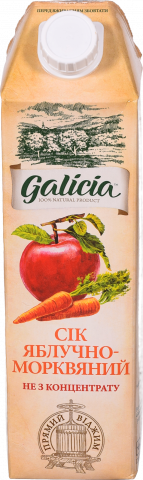 Сік Galicia 1 л Яблучно-моркв`яний