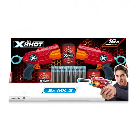 Швидкострільних бластерів набір X-Shot red excel MK 3 double 36432R