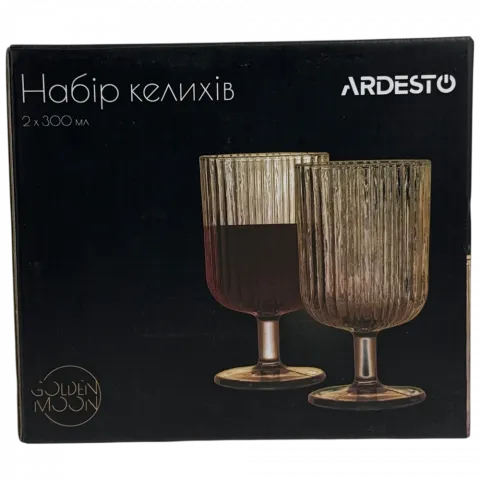 Набір келихів Ardesto Golden Moon 300мл 2шт. AR2630GM
