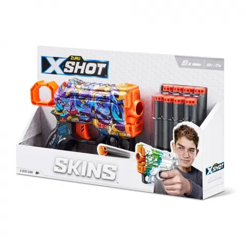 Іграшка Швидкострільний бластер Zuru X-Shot Skins Menace Spray Tag 8 патронів 36515D