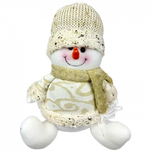 Фігура Сніговик, що сидить 35 см білий арт. NLM-GZ24008 9245 И549