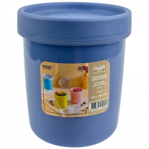 Миска з кришкою 0,6л Qlux пласт. L-01015 И153 (Туреччина)